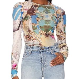 Miaou x Paloma elsesser sheer long sleeve tee small